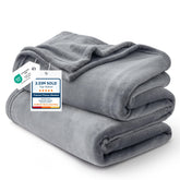Bedsure manta frontal king size gris mostrando cobertura amplia y confort