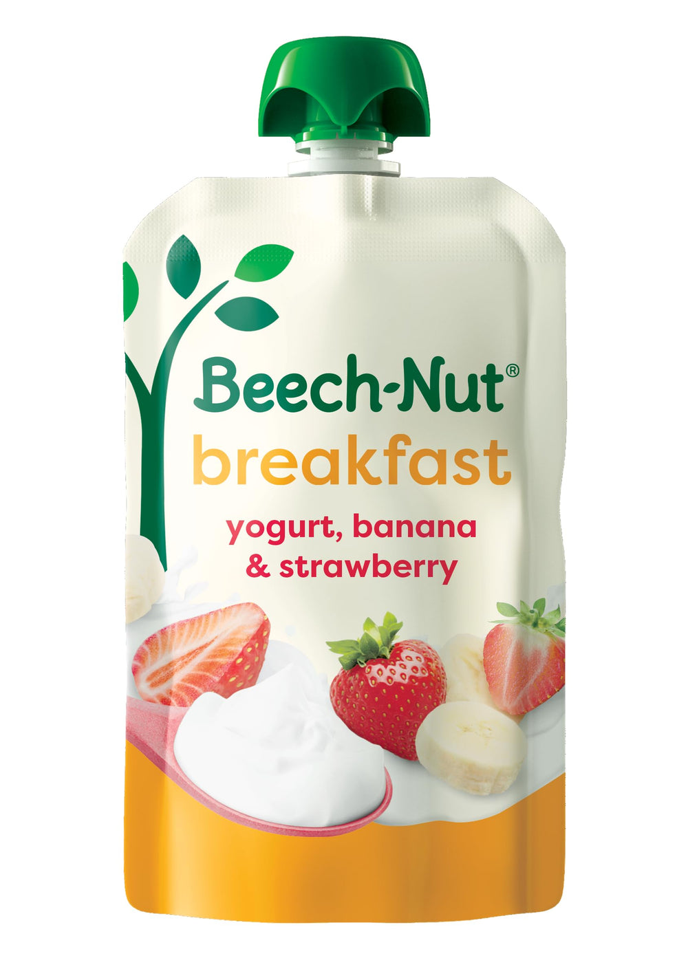 Beech-Nut frente de caja con 12 pouches, opción práctica y nutritiva