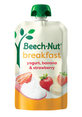 Beech-Nut frente de caja con 12 pouches, opción práctica y nutritiva