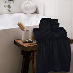 Belizzi Home oversized bath towel hung in bathroom demonstrating coverage and fast drying