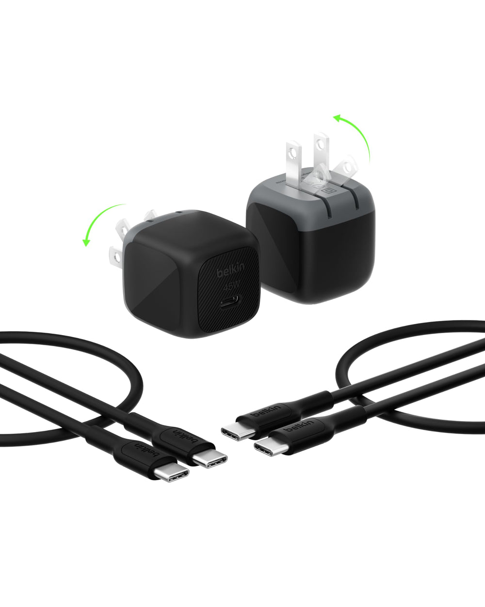 Belkin adaptador 45W frontal compacto para viaje y carga rápida