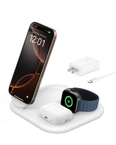 Belkin vista frontal del cargador 3 en 1 plegado, diseño compacto y listo