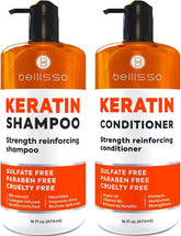 BELLISSO front packaging set showing bottles for strengthening and shine