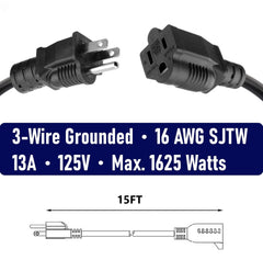 Belllights primer plano del conector macho NEMA 5-15P con diseño robusto y seguridad