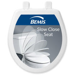 Bemis vista frontal del asiento redondo y tapa, mejora estética y ajuste seguro