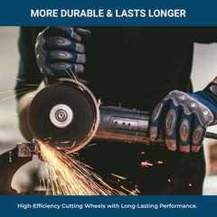 Benchmark Abrasives comparación de tamaño con mano para visualizar diámetro 6 pulgadas