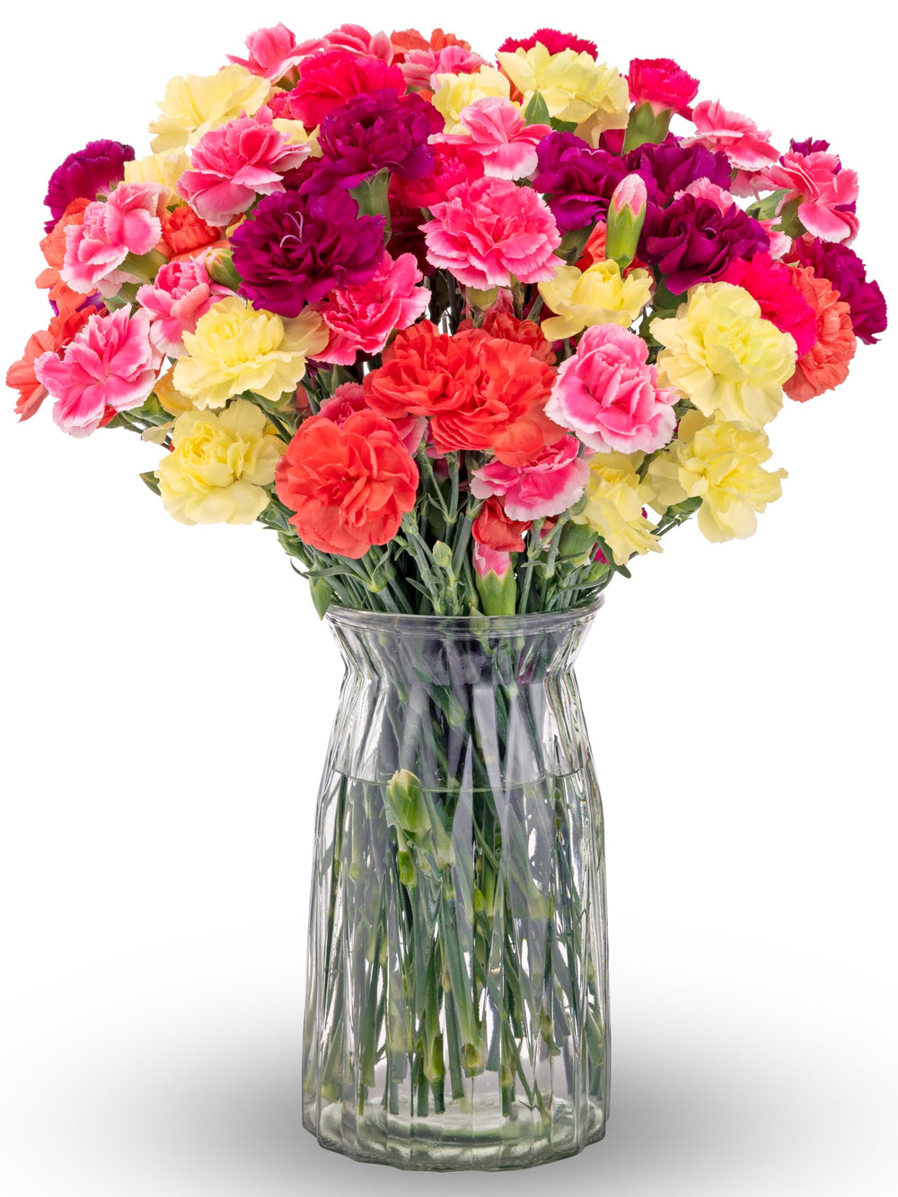 Benchmark Bouquets vista frontal del mini ramo con jarrón, ideal para regalar