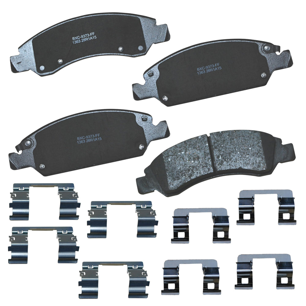 Bendix pastillas SBC1363 vista frontal con ajuste OE y reemplazo directo