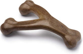 Benebone Wishbone vista frontal con empaque, durable y atractivo