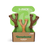 Benebone vista frontal de pack de tres, durable para masticadores fuertes