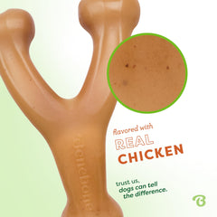 Benebone Wishbone primer plano de textura que evidencia resistencia al mordisco