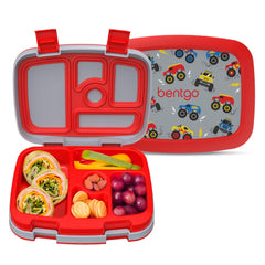 Bentgo vista frontal con estampado colorido, organiza comidas fácilmente