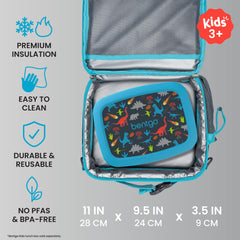 Bentgo zipper and padded handle detail for easy child-friendly opening and carrying