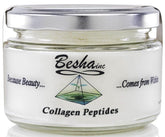 BESHA INC envase frontal del colágeno en polvo mostrando diseño y beneficio de pureza