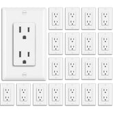 BESTTEN front view of 15A receptacle showing clean face and safety