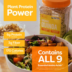 BetterBody Foods quinoa cocida en cazo lista para servir y ahorrar tiempo