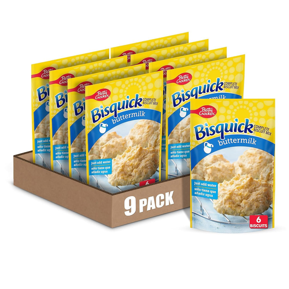 Betty Crocker empaque frontal mostrando la mezcla y conveniencia