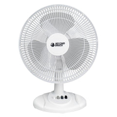 BEYOND BREEZE ventilador de mesa frontal mostrando diseño compacto y flujo potente