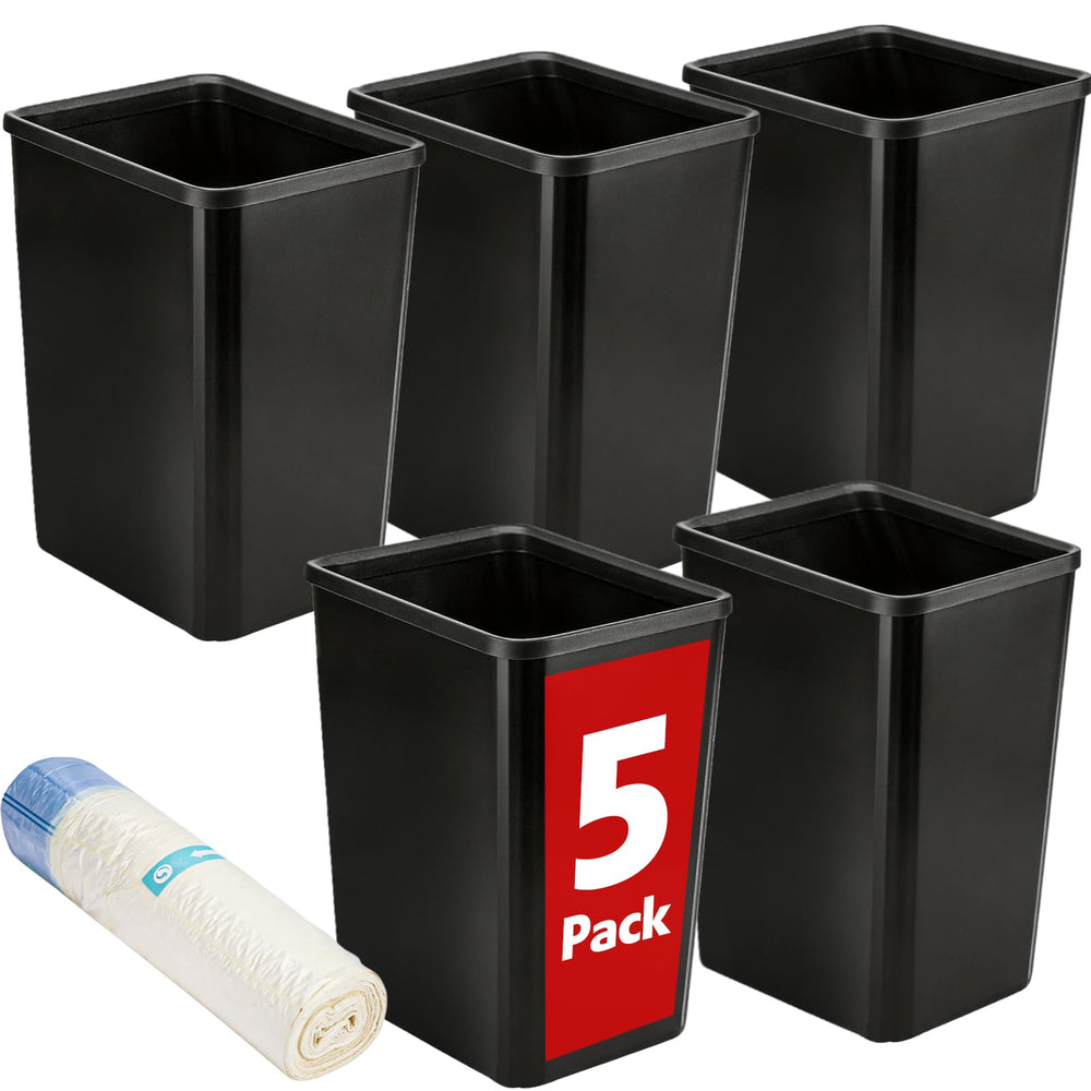BGUP papelera frontal del pack mostrando diseño negro y practicidad