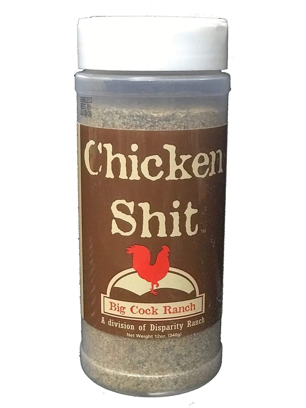 Big Cock Ranch envase frontal de Chicken Shit mostrando la marca y atractivo