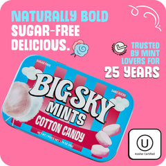 Big Sky lata abierta con mints visibles para fácil acceso