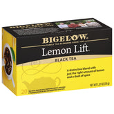 Bigelow lemon lift front box showing branding and lemon imagery for easy identification