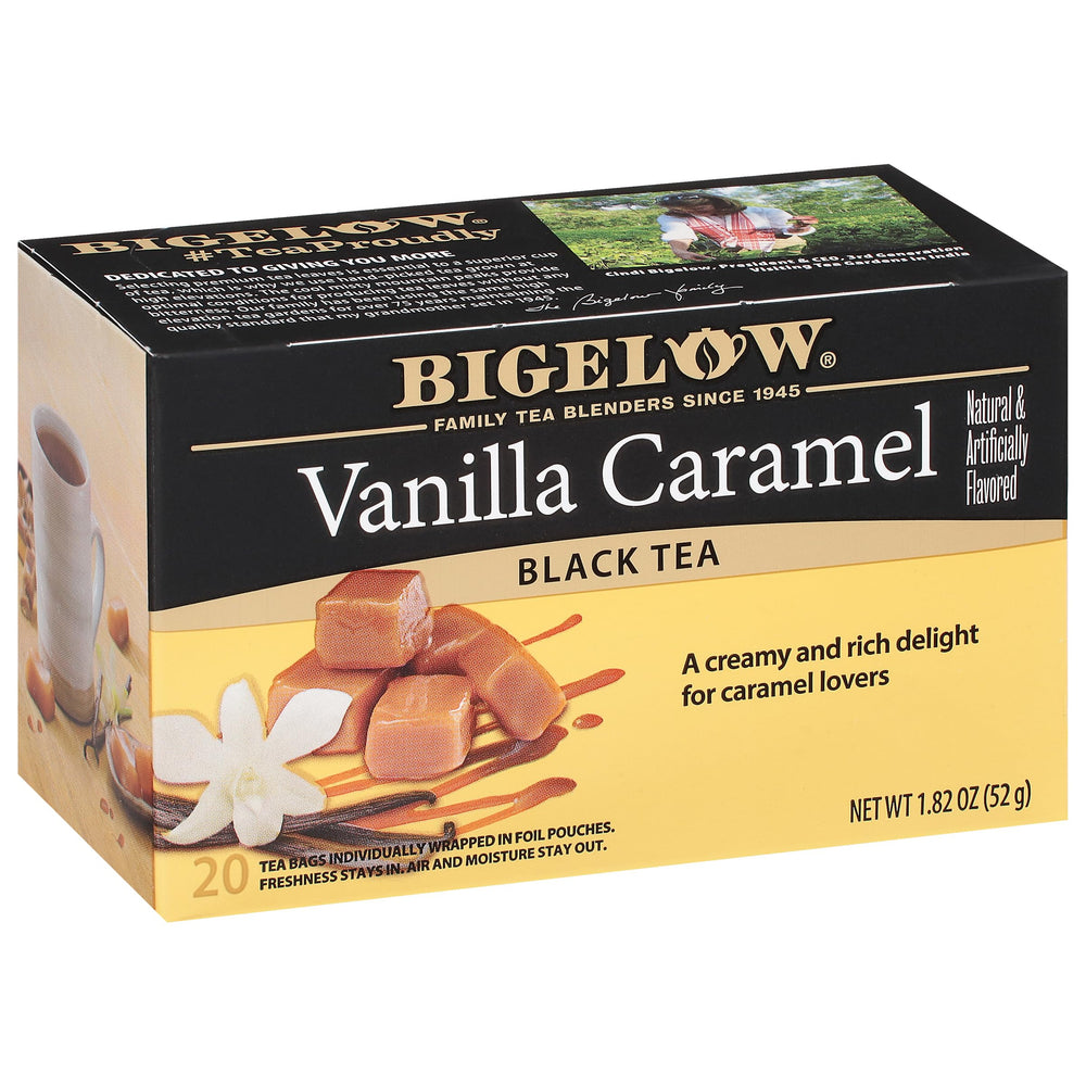 Bigelow Tea frente del empaque mostrando 6 paquetes y beneficio de cantidad