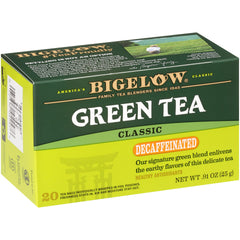 Bigelow Tea empaque frontal con 20 bolsitas y diseño claro, conserva frescura