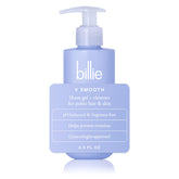 Billie envase frontal mostrando gel sin fragancia y uso seguro
