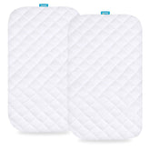 Biloban front view of mattress pad cover showing clean fitted look and protective benefit