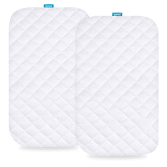 Biloban front view of mattress pad cover showing clean fitted look and protective benefit