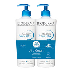 Bioderma Atoderm Ultra crema pack frontal mostrando dos envases para ahorro y continuidad