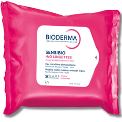 Bioderma envase frontal con 25 toallitas, práctico para llevar