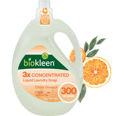 Biokleen frente del envase mostrando la marca y rendimiento para 300 lavados