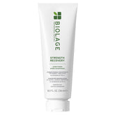 Biolage frasco frontal mostrando el acondicionador y su beneficio fortalecedor