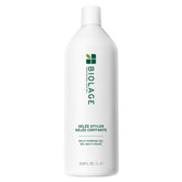 Biolage frasco frontal mostrando etiqueta y beneficio de fijación media