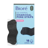 Bioré empaque frontal mostrando 18 tiras y beneficios visibles