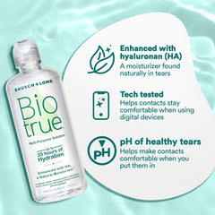 Biotrue paquete de dos botellas que facilita reposición y ahorro