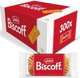 Biscoff caja frontal mostrando 300 paquetes individuales y conveniencia