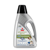 Bissell envase frontal PET-PRO-OXY mostrando etiqueta y capacidad, limpieza potente