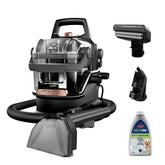 BISSELL Little Green frontal mostrando tamaño y controles, limpieza eficiente