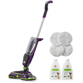 BISSELL SpinWave vista frontal mostrando diseño y controles, limpieza rápida