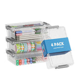 BiuLeon frontal pack cuatro estuches transparente, organización clara