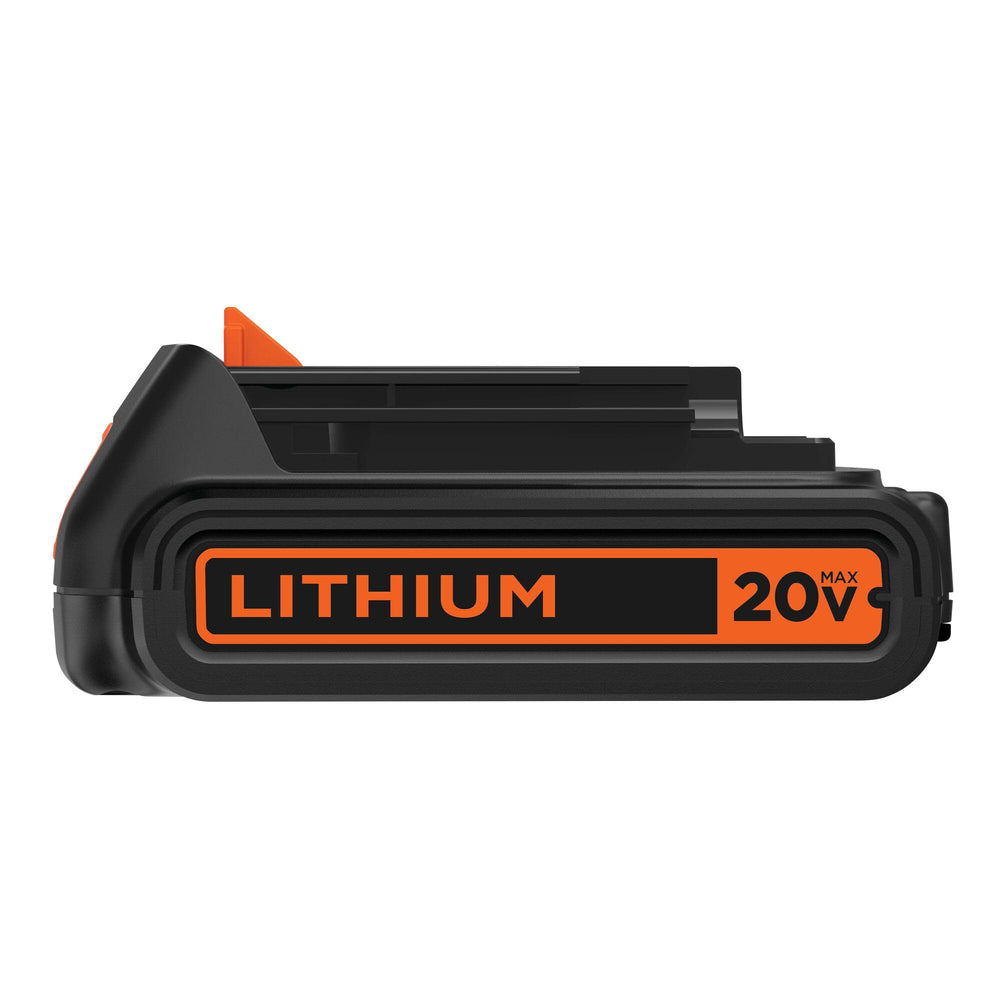 BLACK+DECKER vista frontal de la batería 20V MAX 1.5Ah, portátil y ligera