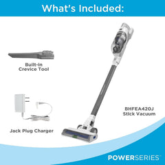 BLACK+DECKER cabezal con LED iluminando polvo escondido para limpieza eficaz