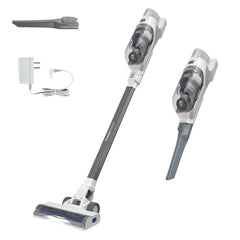 BLACK+DECKER vista frontal blanco, diseño compacto y fácil almacenamiento