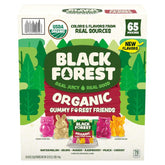 Black Forest caja frontal mostrando 65 sobres individuales para snacks orgánicos