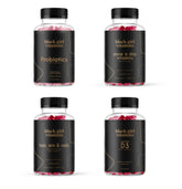 Black Girl Vitamins empaque frontal mostrando el bundle para uso diario
