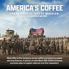 Black Rifle Coffee Company paquete abierto con cápsulas alineadas y frescura