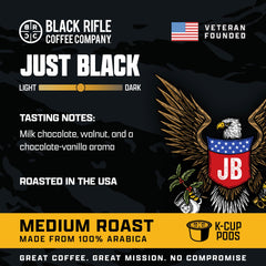 Black Rifle Coffee detalle de cápsula K-Cup sellada que preserva frescura